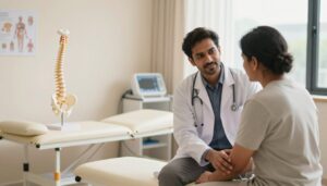 Back pain treatment consultation during monsoon